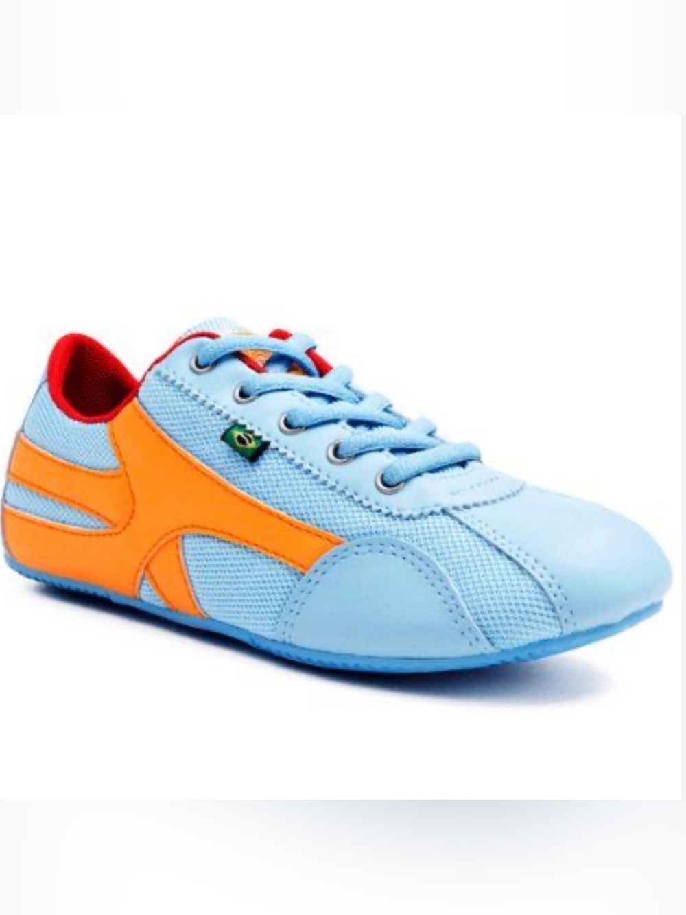 Rio Soul Women's Brazilian Dance Shoes Blue and Orange Lace-Up Sneakers Sz 8.5 - Picture 10 of 11